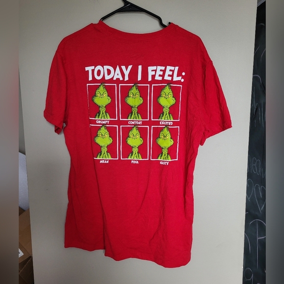 Dr. Seuss Red Grinch T-Shirt, Size Large - Picture 2 of 3